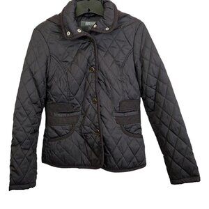 Kenneth Cole Quilted Puffer Hooded Jacket Black